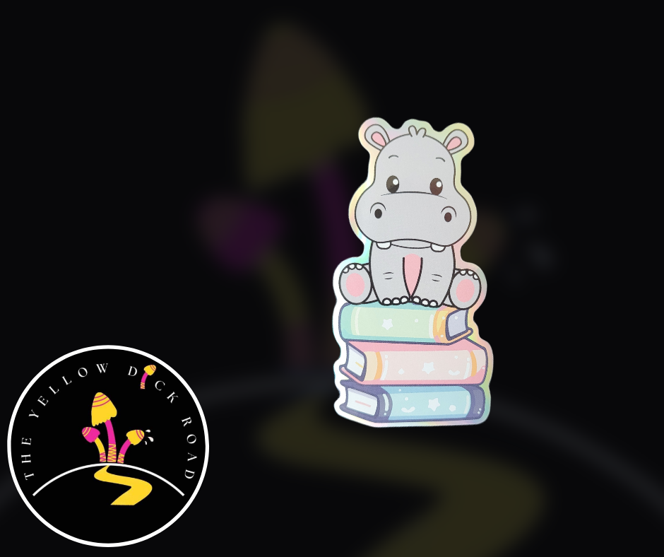 Hippo-book-tamus ( Holographic sticker)