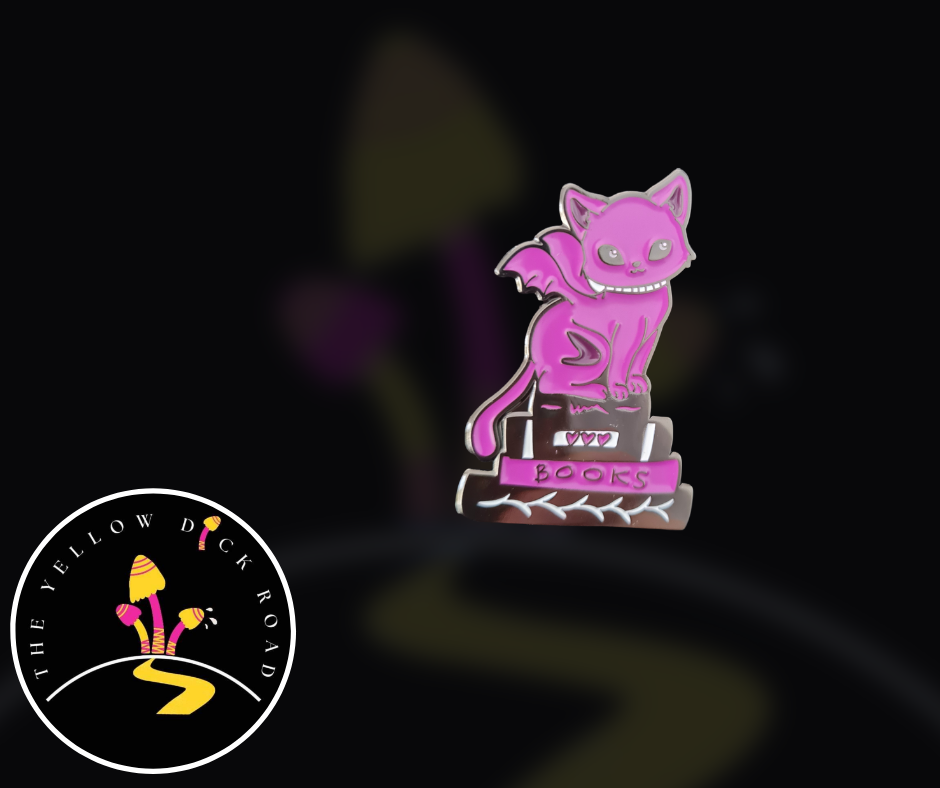Bookish Batcat Pin