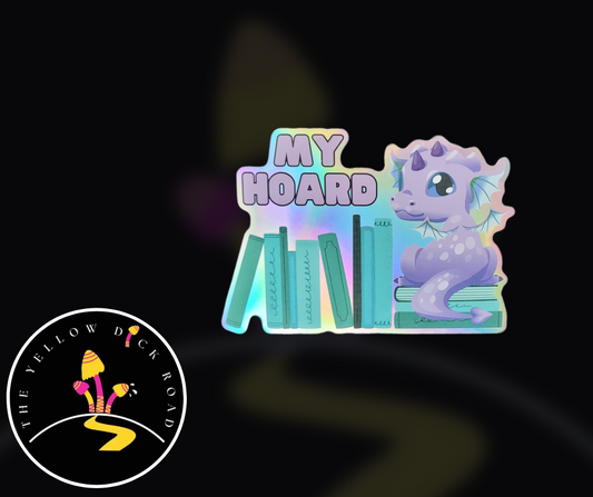 My Hoard Book Dragon (Holographic Sticker)
